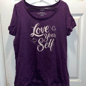 Torrid “Love yourself” graphic Tee